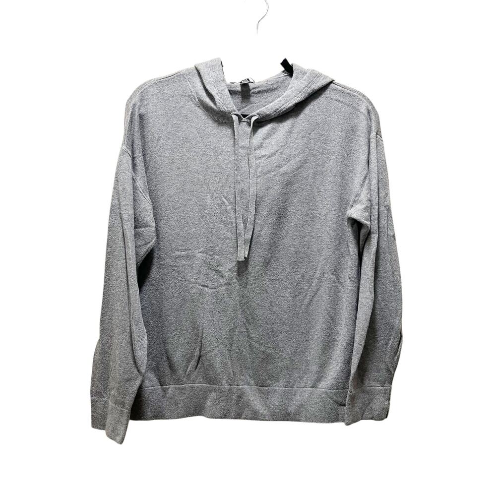 Hilary Radley Sweatshirt Hoodie Gray Cotton Long Sleeve Pullover Sweater Sz M